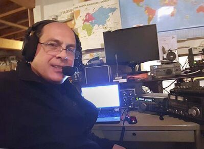 Dan Keizer has been a ham radio operator for nearly three decades. From his home in south Winnipeg, he can communicate around the world. (Supplied)</p>