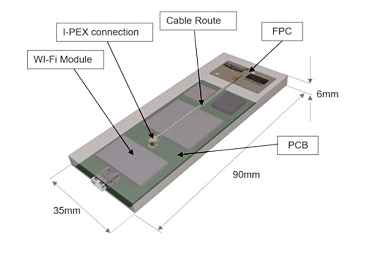 4. Here, the FPC is integrated within a narrow device.