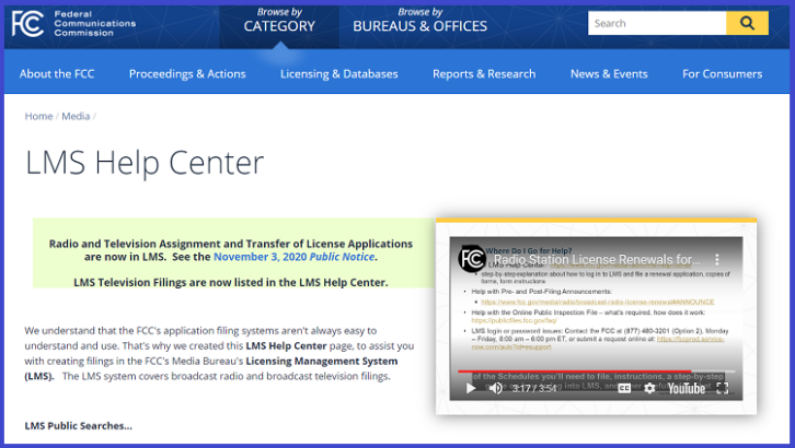 fcc database help page