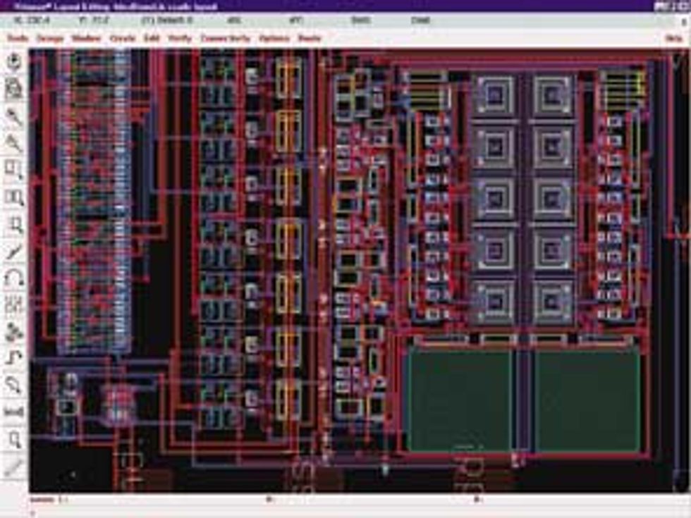 Tools like Neolinear's NeoCell automate the placement and routing of analog circuits