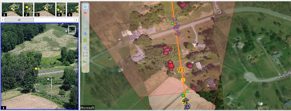 Example of data showing trees that, if they fail, could impact FirstEnergy conductors.